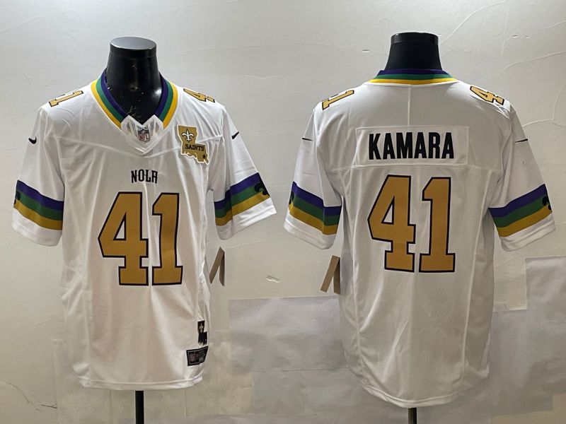 Men New Orleans Saints #41 Kamara White three generations 2025 Nike Limited NFL Jersey style 4